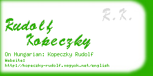 rudolf kopeczky business card